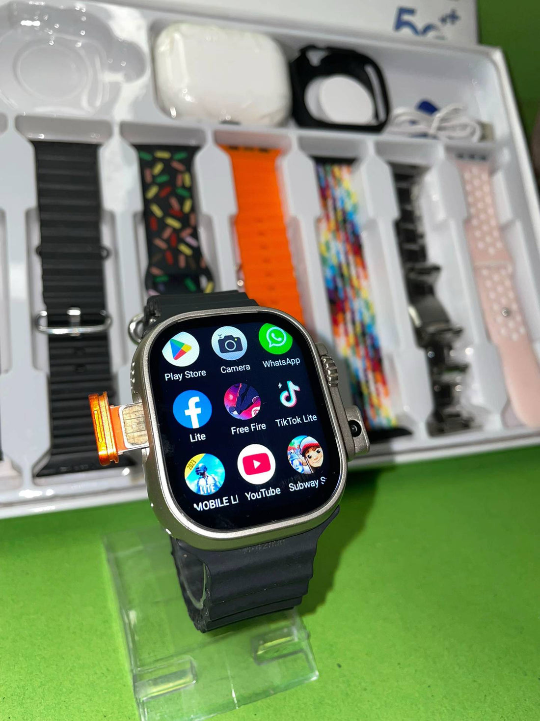 HW Ultra 2 Call Smartwatch – Premium 5G Android Sim Watch + 7 Straps Free